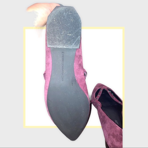 Rebecca Minkoff Maroon Faye Suede Ballet Flats - Picture 12 of 12